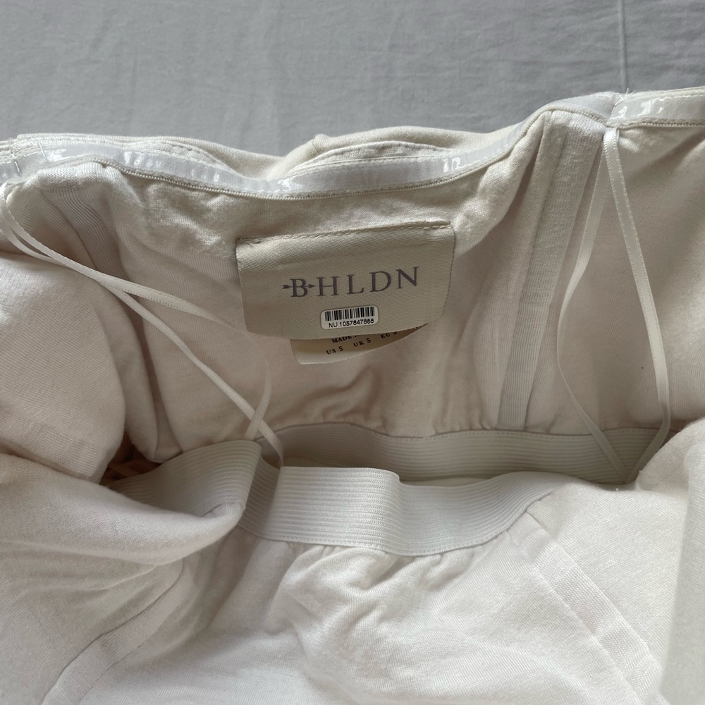 BHLDN White Strapless Ruffled Trumpet Dress - Picture 9 of 14